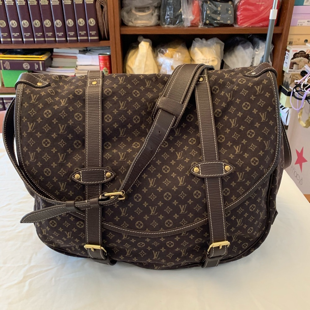 LV Monogram Canvas Mini Lin Saumur 43 Crossbody